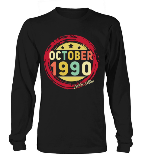 Vintage October 1990 Limited Women's Long Sleeve