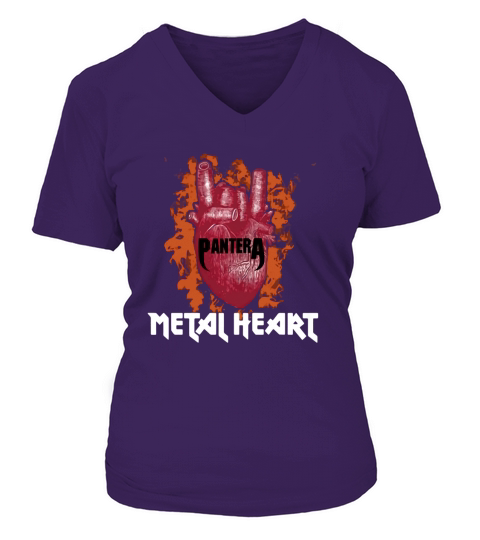 Metal heart Pantera V-neck T-Shirt Woman