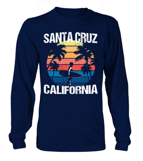 Santa Cruz California Surfing Beach Gift Idea Men's Long Sleeve