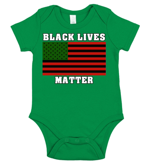 Black Lives Matter Flag Short Sleeve Baby One-Piece