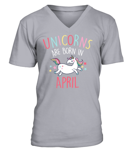 Unicorns Are Born In April Men's V-Neck T-shirt