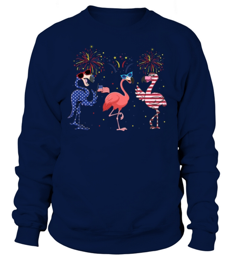 Flamingo Lady 4th Of July T shirt Women's Sweatshirt