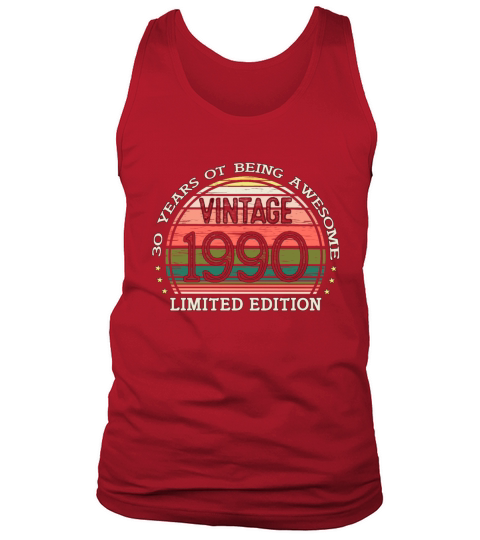 Vintage 31th Birthday Shirt Born In 1990 Gift Tee Men's Tank Top