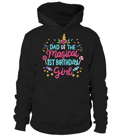1st Birthday Dad Unicorn Women's Hoodie