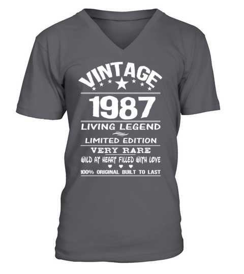 VINTAGE 1987 Men's V-Neck T-shirt
