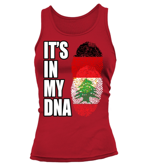 German And Lebanese Mix DNA Flag Heritage Women's Tank Top