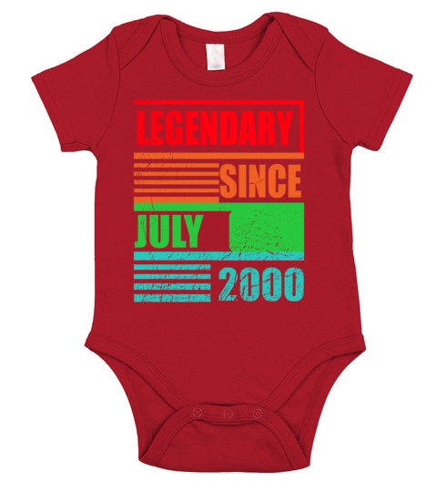 20th birthday legendary since July 2000 Short Sleeve Baby One-Piece