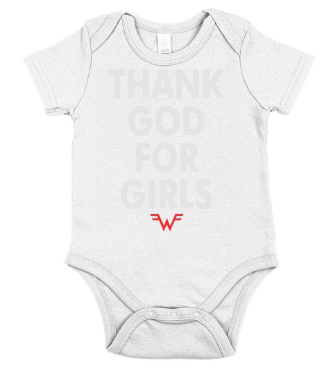 Thank God For Girls Weezer Short Sleeve Baby One-Piece
