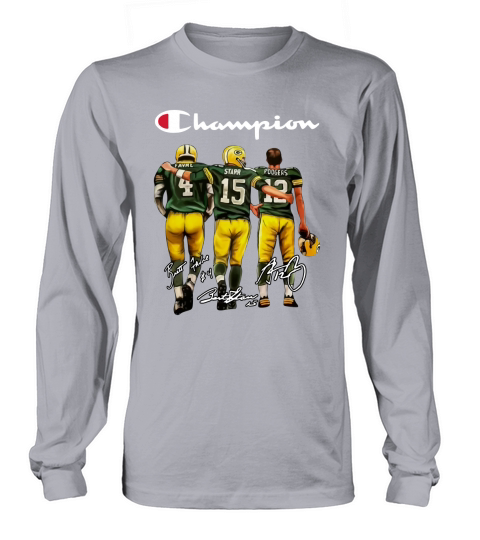 Green Bay Packer Champion Brett Favre Bart Starr Aaron Charles Rodgers Signatures Long sleeved Unisex