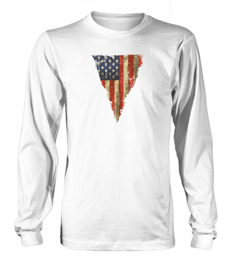12 Vintage Distress US Flag 7 Long sleeved Unisex