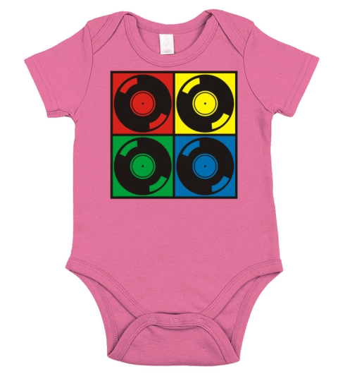 Vinyl Record Short Sleeve Baby One-Piece