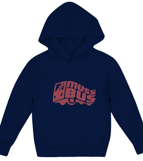 Muss Bus Red Text Kids Hoodie