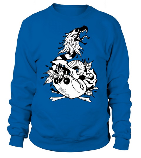 Tattoo Skull Snake Rose Eagle Mashup Women's Sweatshirt