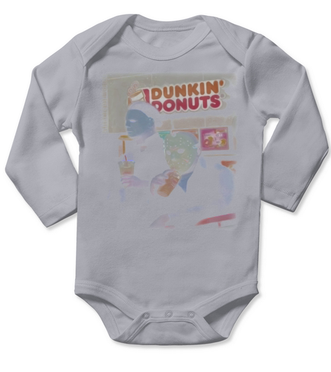 Michael Myers und Jason Voorhees trinken Dunkin Donuts Shirt Long Sleeve Baby One-Piece