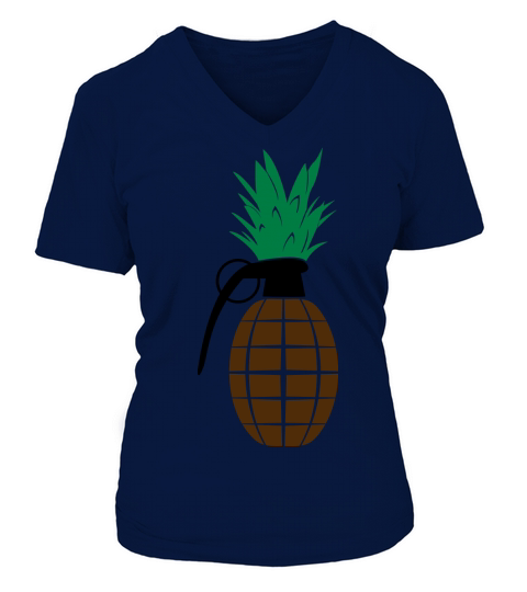 Pineapple Grenade Women's V-Neck T-shirt