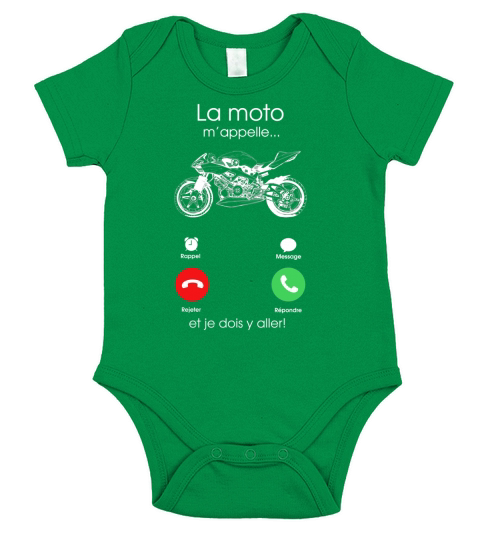 La Moto Mappelle  Motard Short Sleeve Baby One-Piece
