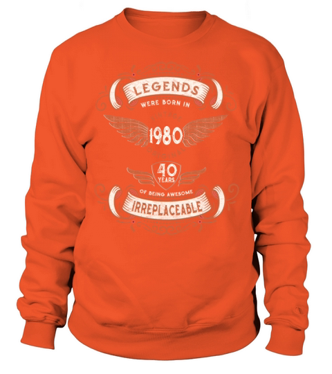 Born 1980 Vintage - 40th Birthday Present Men's Sweatshirt