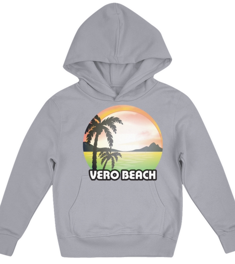 Vintage Vero Beach Florida FL Retro 70s Summer Kids Hoodie