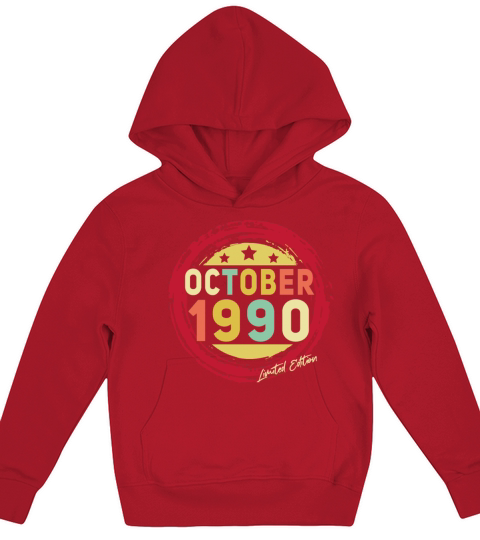 Vintage October 1990 Limited Kids Hoodie
