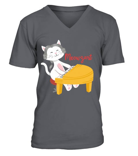 Piano Pianist Cat Lover Men's V-Neck T-shirt