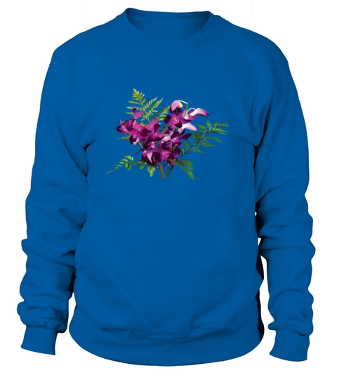 Bouquet of Purple Orchids and Ferns Women's Sweatshirt