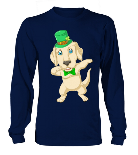 dabbing labrador st patricks day Men's Long Sleeve