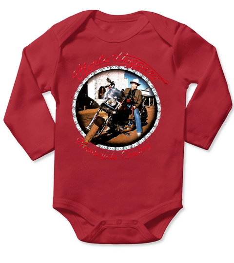 Merle Haggard - Motorcycle Cowboy Long Sleeve Baby One-Piece