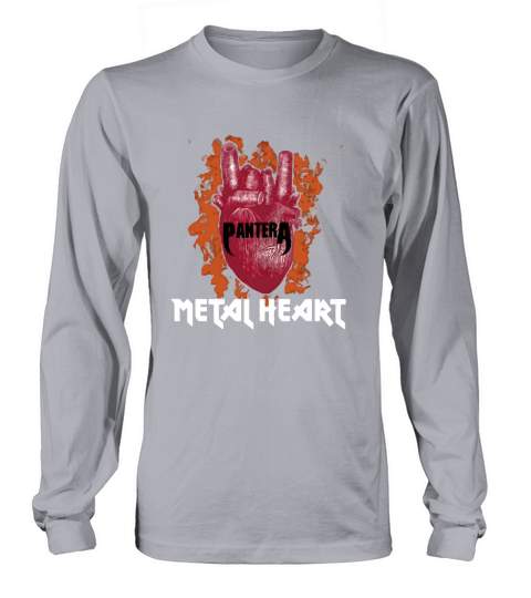 Metal heart Pantera Long sleeved Unisex