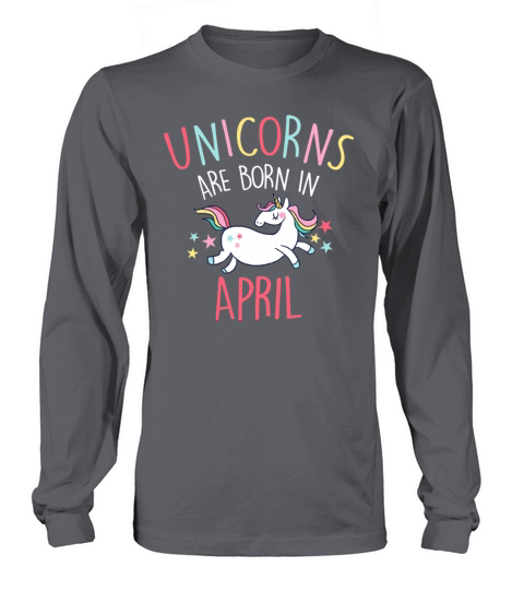 Unicorns Are Born In April Men's Long Sleeve