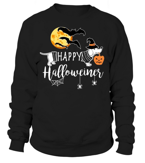 Happy Halloweiner Dachshund Halloween Doxie Owners Dark Women's Sweatshirt