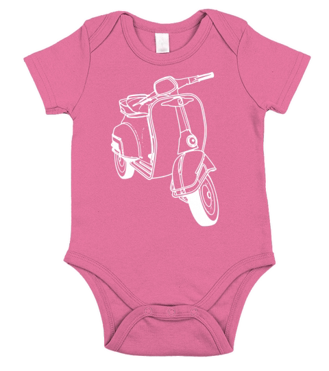 VESPA SCOOTER T-Shirt_1 Short Sleeve Baby One-Piece