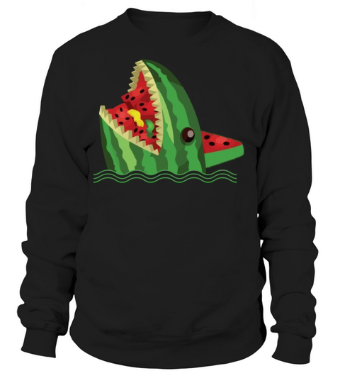 Kawaii Watermelon Shark Fin Family Summer Vacation Women's Sweatshirt