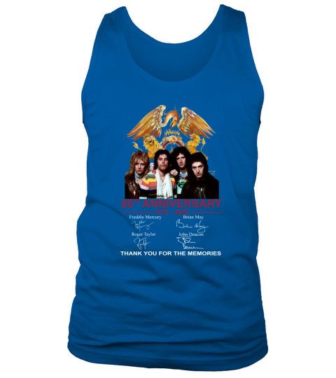 Queen 50th anniversary thank you for the memories signatures Tank Top Unisex