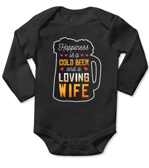 Mens Funny Beer graphic - Funny Husband Wife Gift Long Sleeve Baby One-Piece