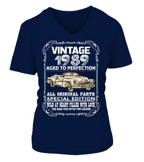 VINTAGE 1989-AGED TO PERFECTION Women's V-Neck T-shirt