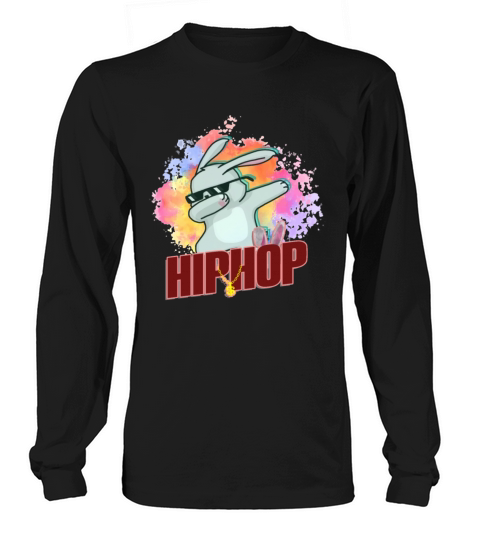 Happy Easter Kids Hop Dabbing Bunny Long sleeved Unisex