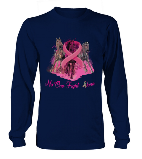 Horse With Breast Cancer Awareness Women Women's Long Sleeve