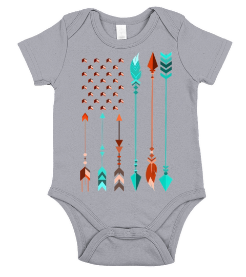Cool Native American Flag Pride USA Funny Short Sleeve Baby One-Piece
