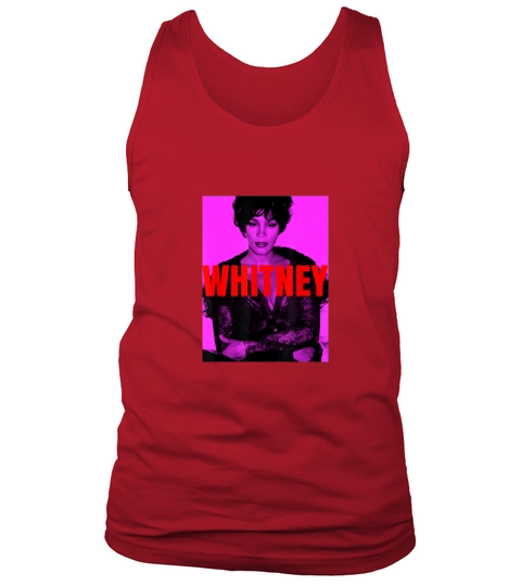 Whitney Houston Official Hot Pink Red Shirt Tank Top Unisex