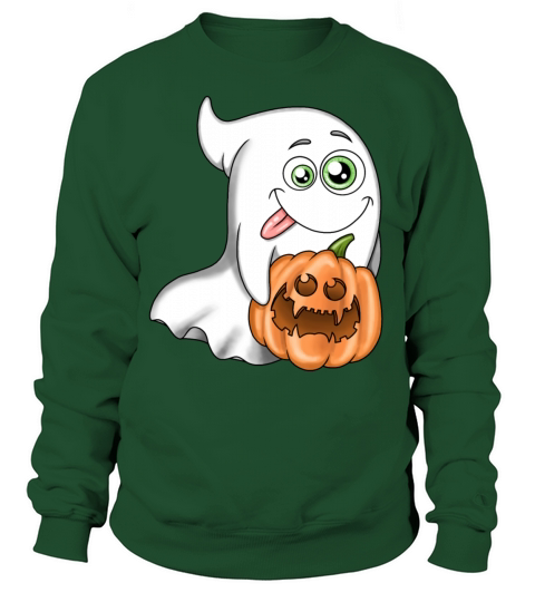 Cute Halloween design hungry ghost with pumpkin Women's Sweatshirt