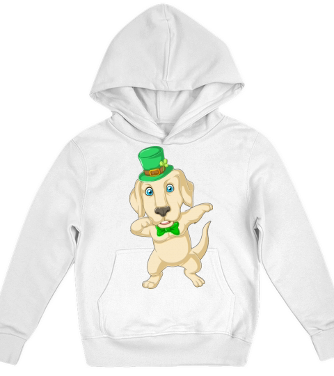 dabbing labrador st patricks day Kids Hoodie