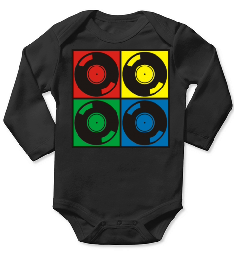 Vinyl Record Long Sleeve Baby One-Piece