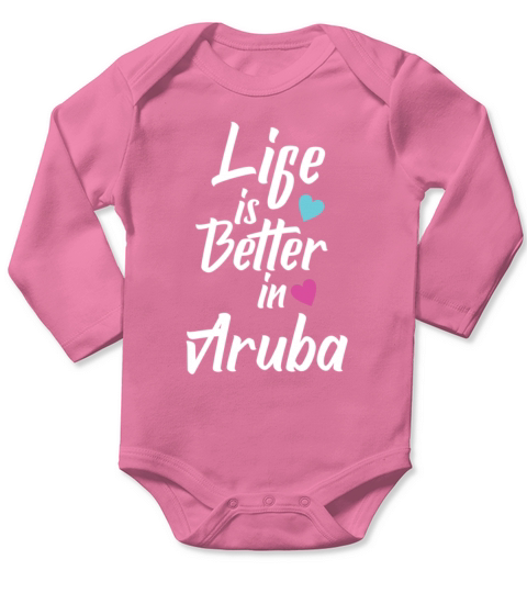 Life Is Better In Aruba Pride Long Sleeve Baby One-Piece