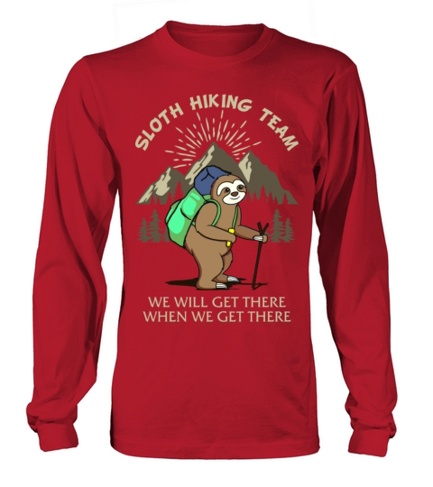 Sloth Hiking Funny Mountain Women's Long Sleeve