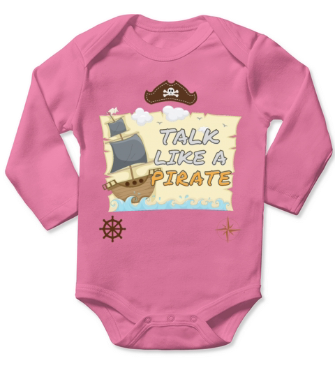 Talk like a pirate Long Sleeve Baby One-Piece