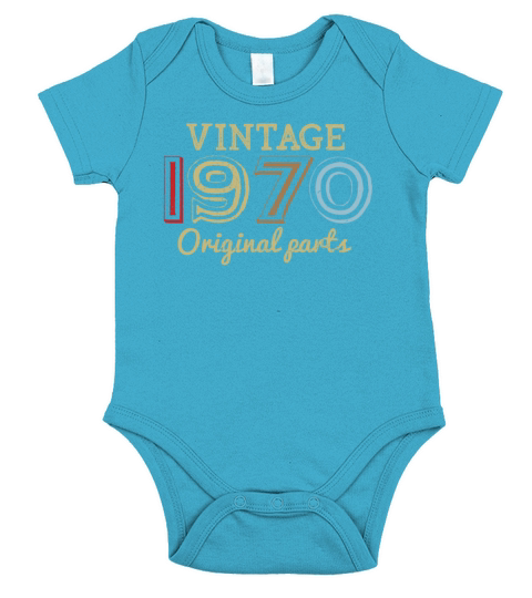 50th birthday Retro 70s 1970 Vintage Gifts Short Sleeve Baby One-Piece