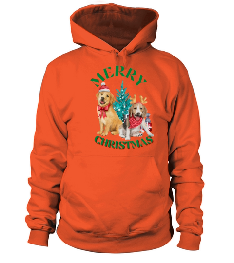 Merry Christmas Dog Design Women's Hoodie