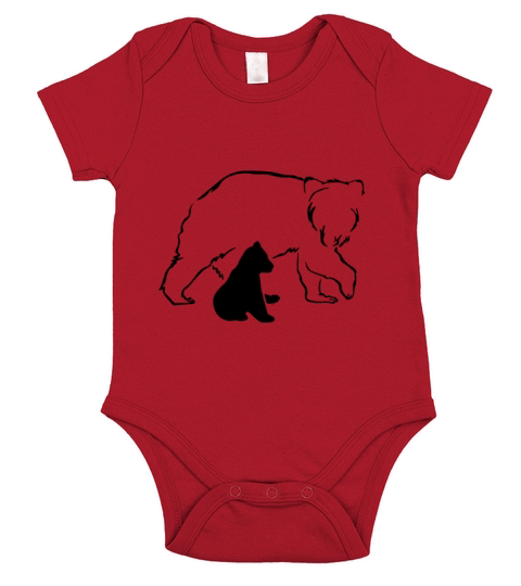 Grizzly Forest Teddy Wildlife Mountains Camping Short Sleeve Baby One-Piece