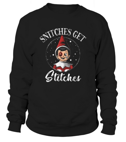 snitches get stitches funny christmas Men's Sweatshirt