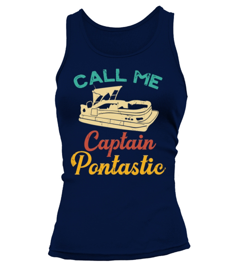 Pontoon Boat Captain Pontastic Fathers Day Gift Tank top Woman